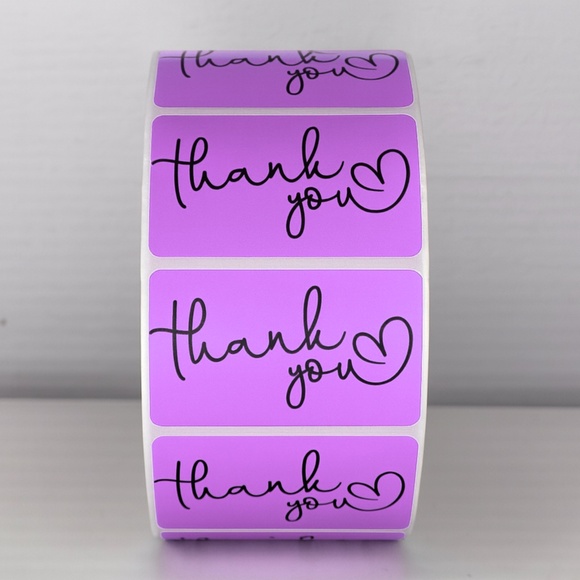 Thank You Stickers Mint Green Heart | Cute Small Business Packaging Labels - Picture 5 of 11